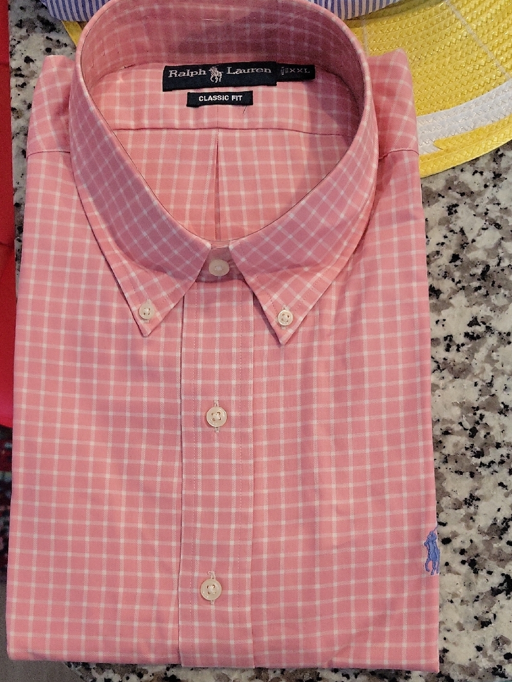Ralph Lauren Pink Windowpane Button-Down Dress Shirt